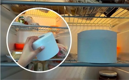 Bỏ 1 cuộn giấy vào tủ lạnh, tôi công nhận người nghĩ ra mẹo này có IQ đỉnh nóc