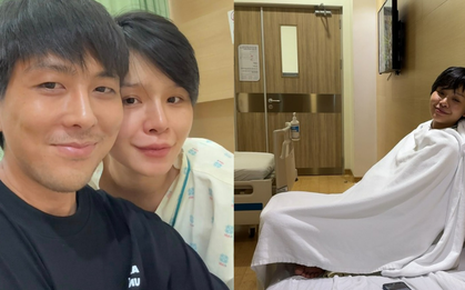 "Mẹ bầu hot Vbiz" nhập viện gấp, chồng luôn miệng nói xin lỗi