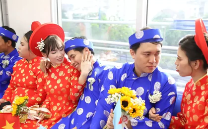 Khoảnh khắc hạnh phúc của 50 đôi uyên ương trong lễ cưới tập thể