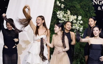 Dàn hoa hậu nhảy múa ở lễ cưới Á hậu Quỳnh Châu và chồng CEO