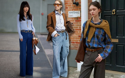 Đổi tủ đồ không cần mua nhiều: Hai màu nâu sữa và xanh jeans là quá đủ