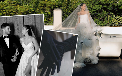 Ảnh cưới nét căng của em chồng Hà Tăng lên thẳng tạp chí châu Âu: Váy và nhẫn cưới "khủng" được hé lộ