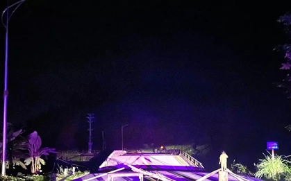 Một cầu lớn ở Tuyên Quang bị sụt lún sau bão, phương tiện không thể lưu thông