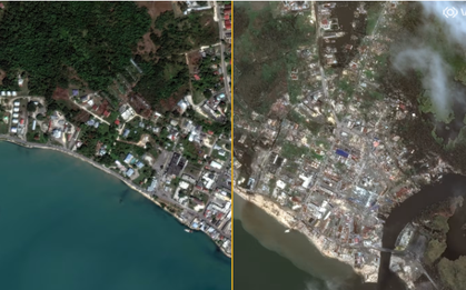 Ảnh vệ tinh trước - sau cho thấy siêu bão Melissa càn quét thế nào: "Đó là trải nghiệm kinh hoàng nhất trong đời tôi"