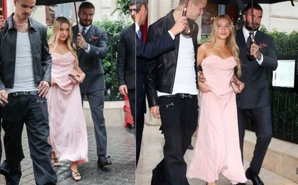 Harper Beckham gây sốt với váy hồng quyến rũ, chuẩn tiểu thư tài phiệt đến ủng hộ mẹ - Victoria tại Paris Fashion Week