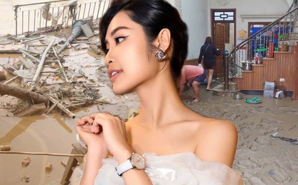 Nhà 1 Hoa hậu Việt tan hoang sau lũ quét, xem cận khung cảnh mới kinh hoàng