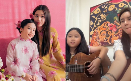 Con gái út của Lưu Hương Giang giống bố như lột, 9 tuổi đã đệm đàn cực khéo ai nấy đều khen