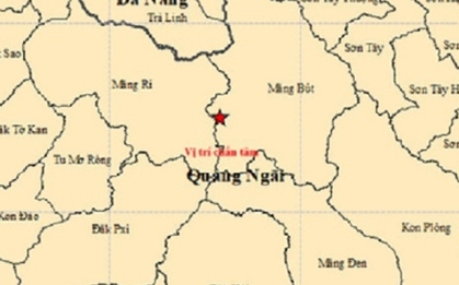 Quảng Ngãi hứng liên tiếp 4 trận động đất lúc rạng sáng, có trận 4.9 richter