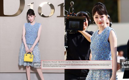 Địch Lệ Nhiệt Ba chưa thoát drama: Ảnh đẹp long lanh tại show Dior là giả, bị hãng cho mặc đồ giá trị thấp?