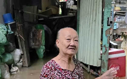Triều cường lên cao, nhà dân ở Cần Thơ ngập ngang bụng