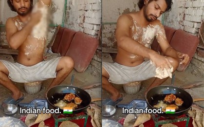 Chà bột lên nách rồi rán bánh khoai cho khách, chủ quán khiến dân mạng khóc thét: "Cả đời này sao tôi dám ăn món ấy nữa?"