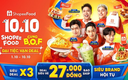 Khuấy động tháng 10 rực rỡ, ShopeeFood mời bạn nhập hội “Siêu Tiệc Vạn Deal”