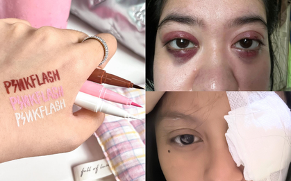 Phấn mắt PINKFLASH dính bê bối lớn: Người dùng bị lẹo mắt hàng loạt, hãng tiêu huỷ, đền tiền gấp đôi
