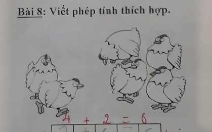 Bài toán lớp 1 khiến cộng đồng mạng chia phe tranh luận