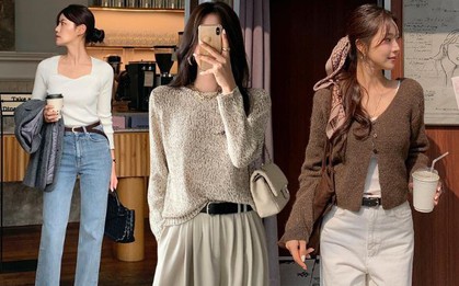 Không cần cầu kỳ, 5 cách mặc áo len màu trung tính sẽ giúp chị em sành điệu cả tuần
