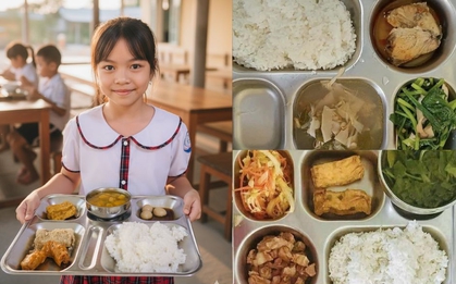 Giữa thời "bão giá", suất ăn bán trú của ngôi trường này từ 13 rồi lên... 14 nghìn đồng: Thịt cá rau tươi rói, đủ cả!
