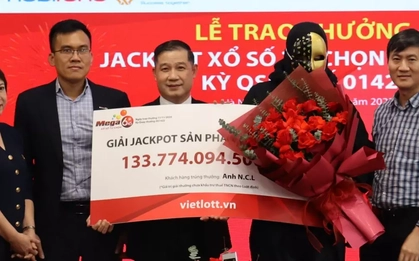 Bền bỉ mua 1 dãy số Vietlott, nam thanh niên trúng gần 134 tỷ đồng