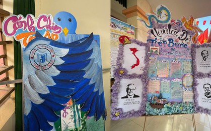 Loạt báo tường gây sốt dịp 20/11, học sinh khoe tài cực chất