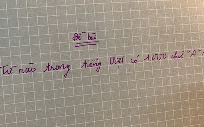 Từ tiếng Việt nào có 1.000 chữ "A"?