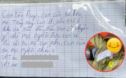 “Con đi cứu trợ ở khu vực bão lũ, nếu có chuyện gì nhờ mọi người đưa con về lại với ba mẹ con nha”