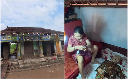 Pha thoát nạn của cụ bà 105 tuổi trong ngôi nhà cổ ở Đắk Lắk khi nước lũ dâng cao 1m