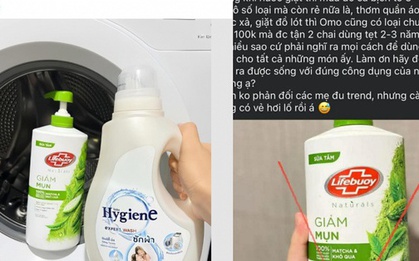Trend hot nhất lúc này: Dùng dầu gội để tẩy rửa nhà vệ sinh, giặt quần áo... người coi như "sáng kiến", người lại kêu đắt đỏ, không đáng