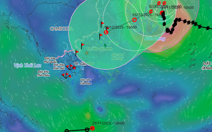 Áp thấp nhiệt đới hiếm gặp suy yếu thành vùng áp thấp và tan dần