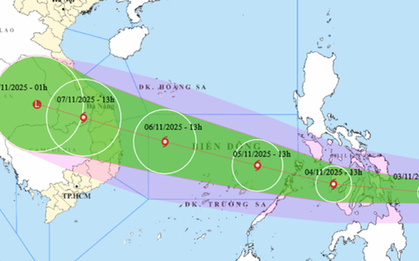 Bão Kalmaegi có thể giật tới cấp 15, hướng vào miền Trung