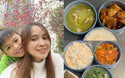 Mẹ Hưng Yên 6h30 sáng dậy làm cơm hộp cho con mang tới trường: Nhìn thôi đã thấy đúng chuẩn "cơm nhà mẹ nấu"