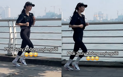 Suzy gây sốt vì để mặt mộc chạy bộ Hồ Tây, da đến dáng đỉnh miễn bàn!