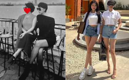 Mẹ vợ Đoàn Văn Hậu khoe chân dài nuột nà, sexy hết nấc, Doãn Hải My thừa hưởng từ đây