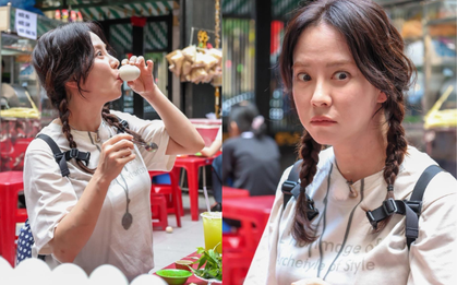 Song Ji Hyo ăn thử món kinh dị "khó nuốt" của người Việt, phản ứng sau đó mới bất ngờ