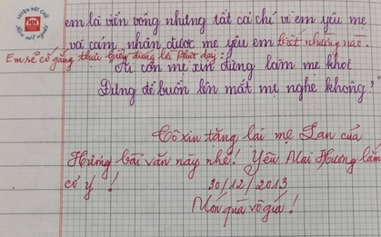 Bài văn tả mẹ đạt 9 điểm gây "sốt" mạng, tinh tế nhất là lời phê của giáo viên