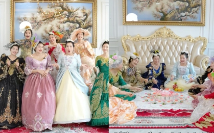 Độc lạ “Gia Tộc Họ Đặng”: 7 chị chồng thuê váy quý tộc châu Âu mở tiệc đầy tháng cho cháu