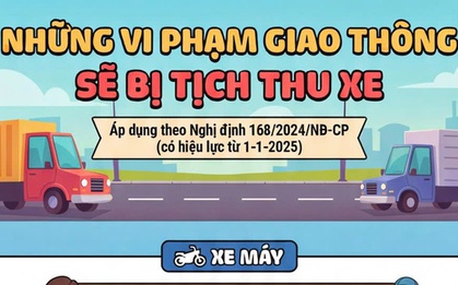 [Infographic] - Những lỗi vi phạm giao thông nào sẽ bị tịch thu xe?