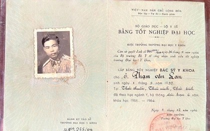 Tấm bằng đại học Y gần 60 năm tuổi và câu chuyện về một bác sĩ quân y
