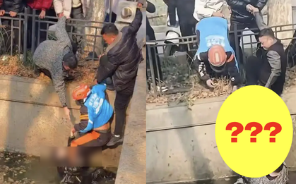 Đang giao đồ ăn, shipper phát hiện 1 cậu bé mặc đồ đen đang trôi nổi dưới kênh nước đục ngầu