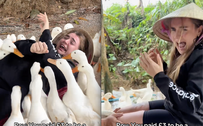 Cô gái Tây la hét thất thanh khi thử 1 trò chơi độc lạ ở Việt Nam