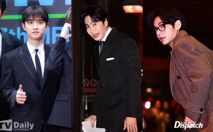 Siêu đám cưới Kim Woo Bin - Shin Min Ah: D.O. (EXO) vội vàng từ MMA chạy đến, V (BTS) - Lee Kwang Soo xuất hiện cực bảnh