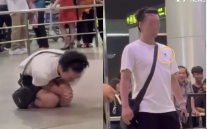 Người đàn ông Hàn Quốc quỳ khóc tại sân bay Việt Nam sau khi bị đuổi khỏi máy bay vì nghi quấy rối tình dục