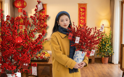 Bí kíp cắm đào đông đỏ chơi bền xuyên Tết 2026: Loài "trân châu đỏ" giúp gia chủ vượng khí, đỏ vận cả năm