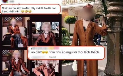 Lại thêm một mẫu áo dài Tết dấy lên "thị phi" khắp MXH: "Cách tân" hay "phản cảm"???