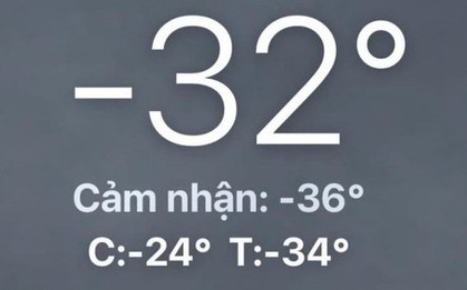 Nơi nhiệt độ xuống tới âm 20 độ C ngay lúc này