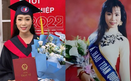 Á hậu Việt học tiến sĩ ở tuổi 54: Là giám đốc sân khấu kịch, hôn nhân viên mãn