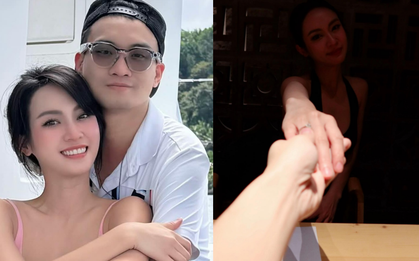 Vũ Thúy Quỳnh khoe nhẫn kim cương, đã được doanh nhân Đức Phạm cầu hôn?