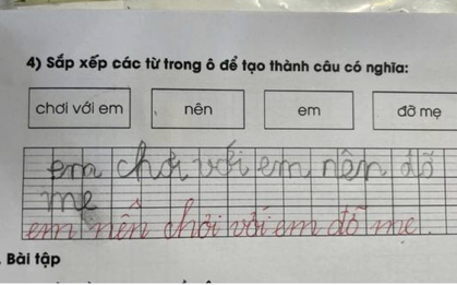 Bài tập Tiếng Việt lớp 1 khiến phụ huynh đọc xong mà ngỡ trình của mình không bằng học sinh tiểu học