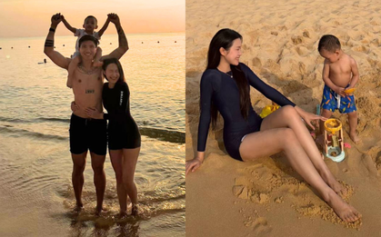 Doãn Hải My khoe chân dài thẳng tắp, tình tứ e ấp bên Văn Hậu, còn ai đồn tiểu thư thích to tiếng với chồng?