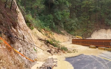 Hàng loạt đèo lên Đà Lạt tiếp tục sạt lở