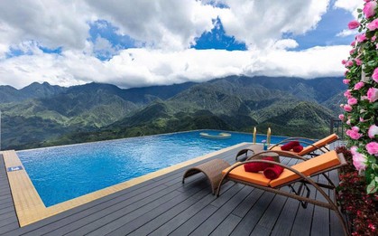 Trải nghiệm view núi chưa từng có tại bể bơi vô cực Pistachio