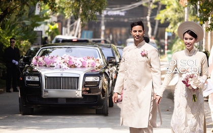 Dàn xe đón dâu hàng chục tỷ trong lễ cưới của Tiên Nguyễn và chồng gốc Dubai